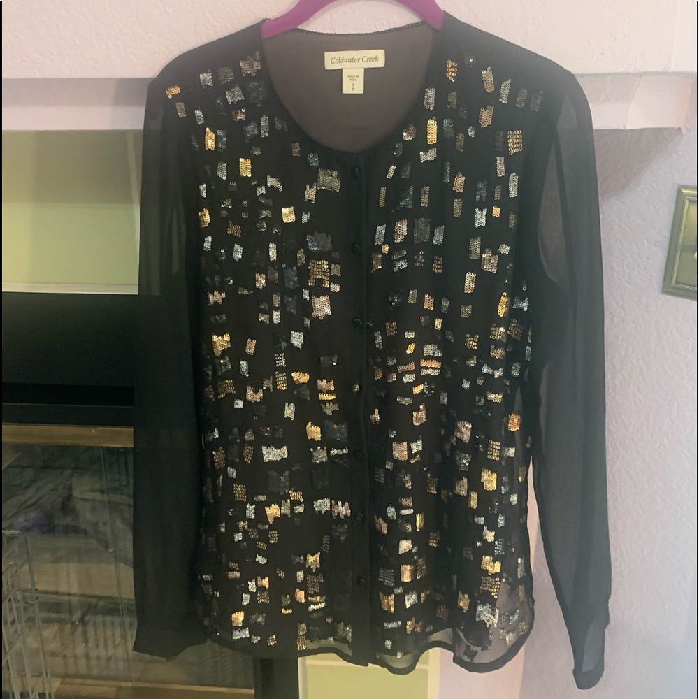 ♠️Coldwater Creek Dressy Embellished Top (S)